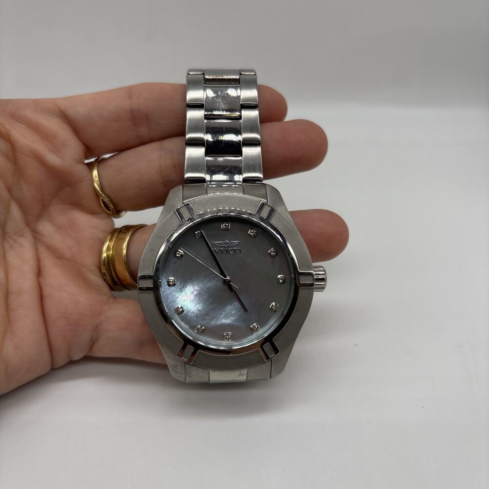 Invicta 18331 Pro Diver Women Watch Mother Of Pearl Dial Stainless Steel